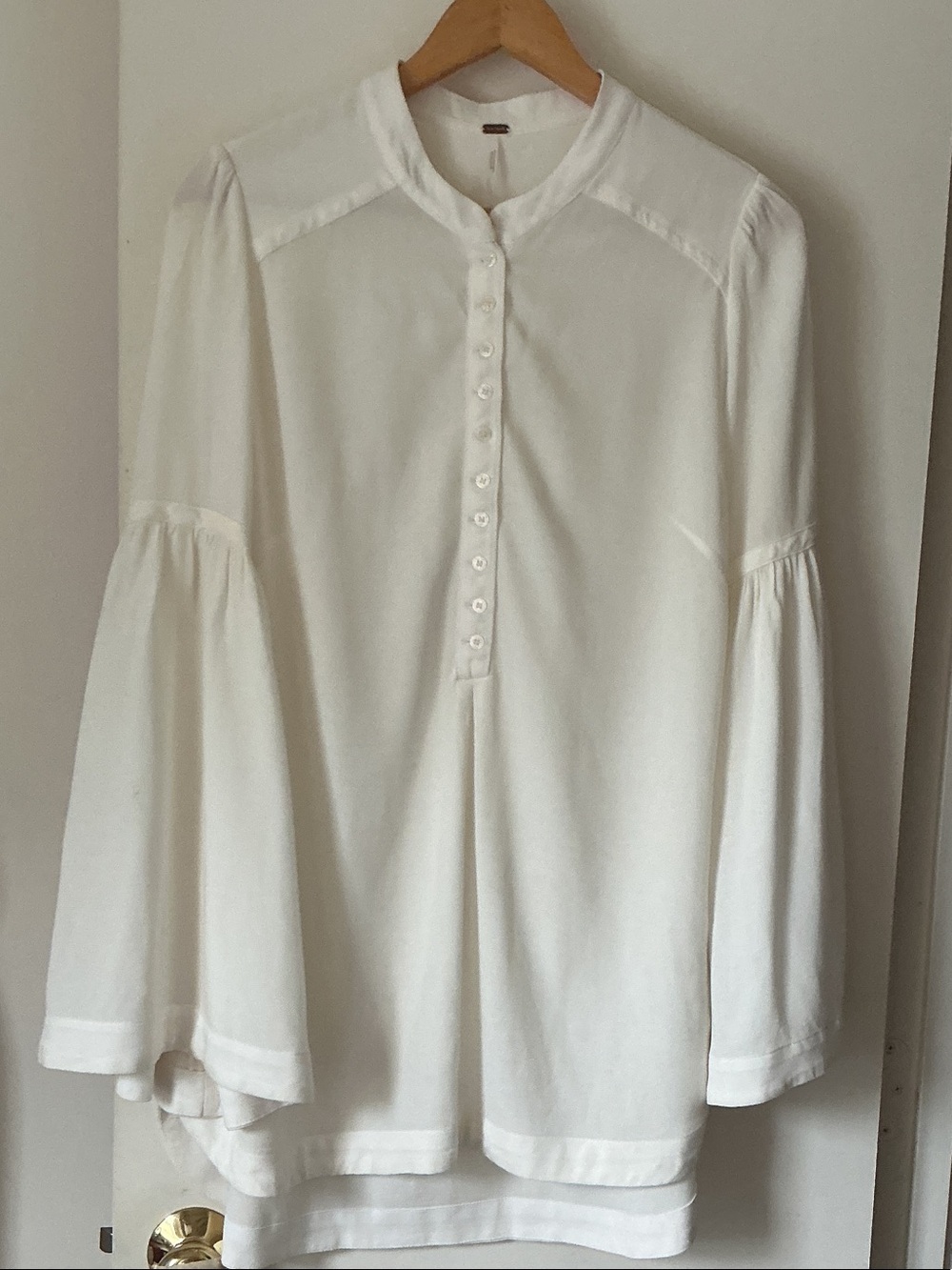 FREE PEOPLE Women's White Button-Front Blouse